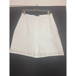 Karen Scott Sport Skort White A-Line Pleated Golf Tennis‎ Activewear Size 12